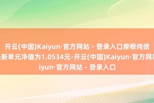 开云(中国)Kaiyun·官方网站 - 登录入口摩根纯债丰利债券A最新单元净值为1.0534元-开云(中国)Kaiyun·官方网站 - 登录入口