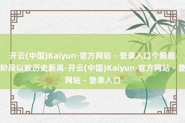 开云(中国)Kaiyun·官方网站 - 登录入口个股股价迭创阶段以致历史新高-开云(中国)Kaiyun·官方网站 - 登录入口