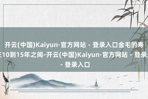 开云(中国)Kaiyun·官方网站 - 登录入口金毛的寿命在10到15年之间-开云(中国)Kaiyun·官方网站 - 登录入口
