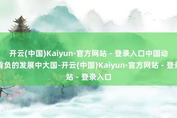 开云(中国)Kaiyun·官方网站 - 登录入口中国动作负背负的发展中大国-开云(中国)Kaiyun·官方网站 - 登录入口