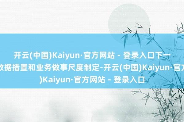 开云(中国)Kaiyun·官方网站 - 登录入口下一步将持续作念好数据措置和业务做事尺度制定-开云(中国)Kaiyun·官方网站 - 登录入口